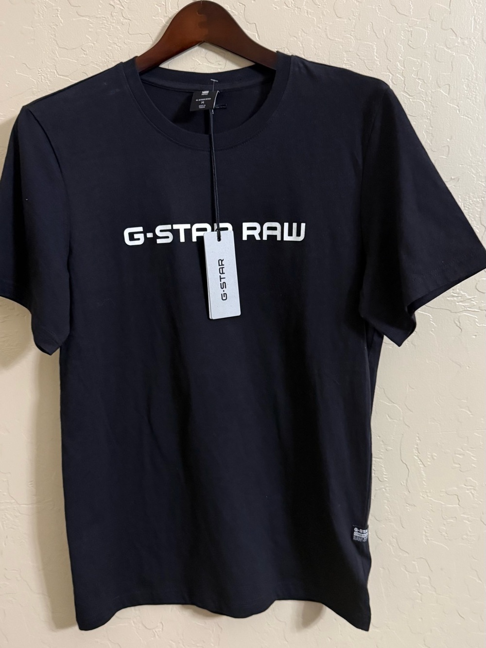 G-Star Black Crewneck Tee with White G-STAR RAW Logo